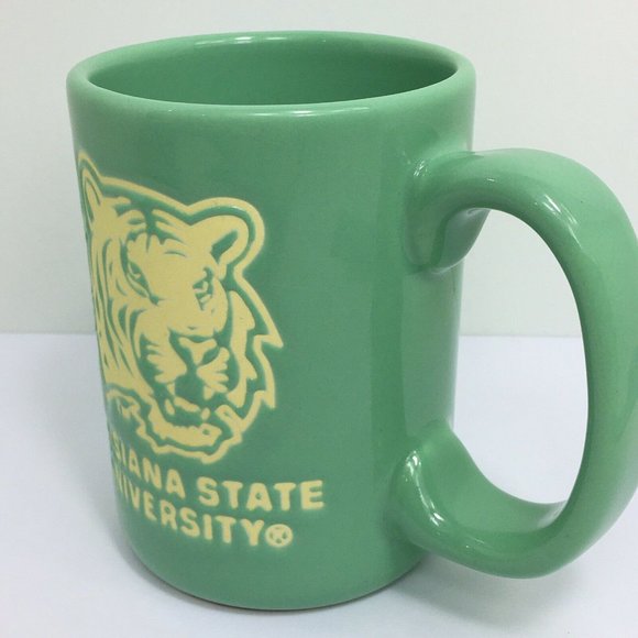 Louisiana State University LSU Coffee Mugs Mike The Tiger Green Cup Cat College - Picture 6 of 12